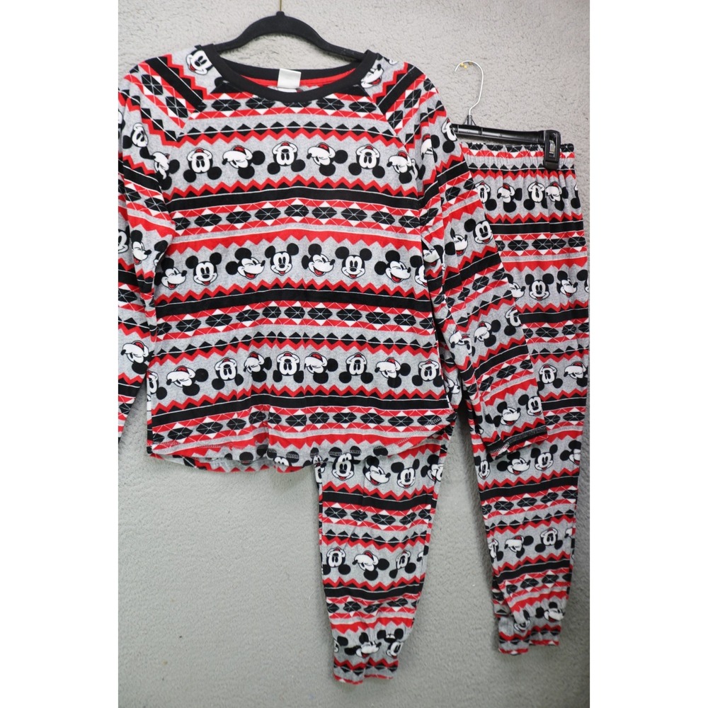 Disney Mickey Mouse Velour 2 Piece Pajama Set-Size Medium-Soft-Whimsical